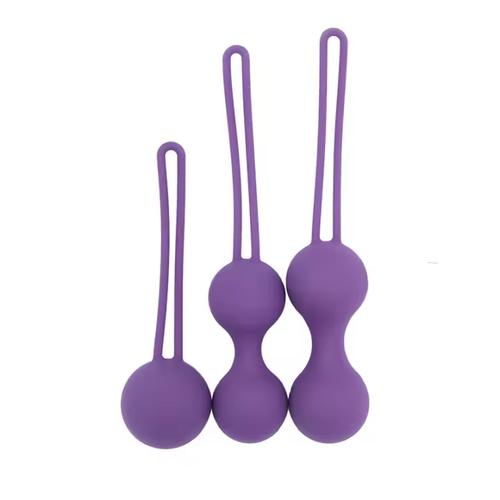 Kegel-bola vaginal retráctil femenina, ajuste vaginal, mancuerna vaginal de silicona, bola inteligente, conjunto de tres piezas posparto - 1