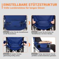 Silla Plegable Support Padd con Portavasos Portátil para Exteriores, Deportes, Picnic, Poliéster, Negro, 1 - details 10