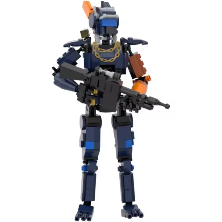 Juego de ladrillos de construcción de policía robot, modelo de figura de acción, decoraciones de colección de juguetes creativos, Halloween, adecuado para niños y niñas mayores de 6 años (355 piezas) - 1