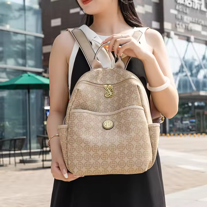 Mochila De Viaje Informal Con Estampado De Gran Capacidad - 1