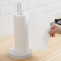 Soporte Vertical de plástico multiusos para servilletas, soporte para papel de cocina Simple blanco, toallero de tejido independiente para Hotel, 2 uds. - details 8