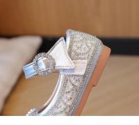 Zapatos de cuero para niñas, calzado de vestir versátil con lazo y cuentas de fondo suave, estilo princesa a la moda, novedad de otoño, 2024 - details 15