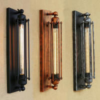 Bombilla rústica Vintage T300 Edison, luz de pared, filamento incluido, lámparas de pared, lámpara de Metal, candelabro de pared para cocina, escalera, negro - details 0
