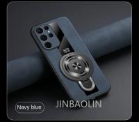 Funda transparente a prueba de golpes con soporte magnético de lujo para Samsung Galaxy S25 S24 Ultra S23 S22 Plus, funda trasera de cuero de oveja - details 17