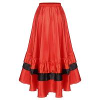 Faldas Flamenco española mujer, falda larga con volantes grandes, tre salón latino para danza del vientre, actuación de 360 - details 31