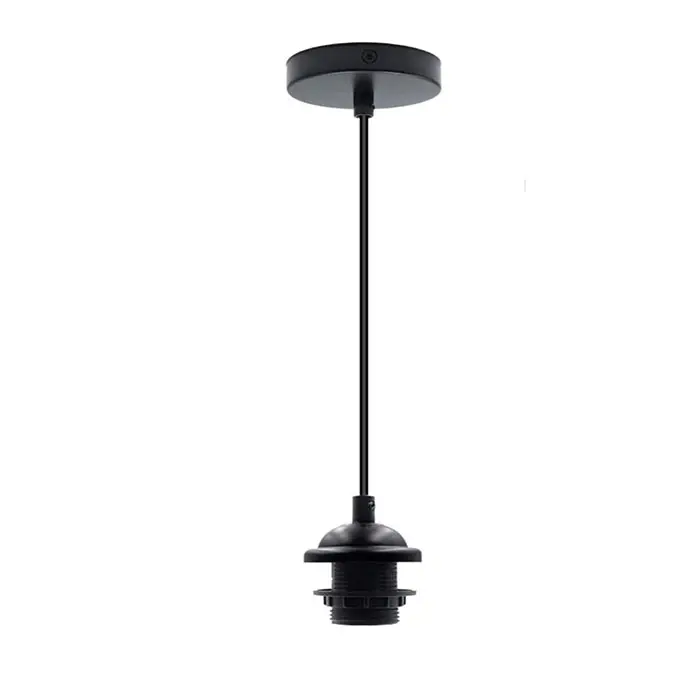 Mini portalámparas colgante con anillo de tornillo, cable de luz colgante Vintage E27, enchufe de luz ajustable para luz DIY, paquete de 1, 5, 10 piezas - 1