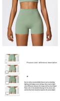Pantalones cortos deportivos para mujer, mallas para Yoga, pantalones cortos para correr, a prueba de sentadillas, cintura alta, pantalones cortos ajustados para Fitness, pantalones cortos de entrenamiento con realce para ciclismo y gimnasio - details 1