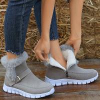 Botas de nieve para mujer, zapatos cálidos, botas cálidas de algodón a la moda para invierno, zapatos planos para mujer - details 1