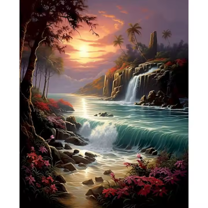 RUOPOTY-pintura por números, imagen de paisaje al aire libre, arte hecho a mano, artesanía para adultos - 1