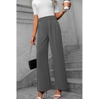 Pantalones de oficina de cintura alta y pierna recta para mujer para otoño - details 14