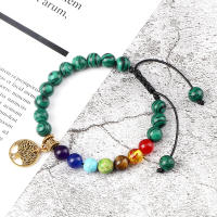 Pulsera de Piedra de Malaquita Verde Natural Encanto de Abalorios de Lava para Hombres y Mujeres - details 8