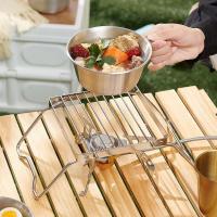 Parrilla de Campamento Plegable de Acero Inoxidable Multifuncional Resistente a Altas Temperaturas para Acampar al Aire Libre - details 1
