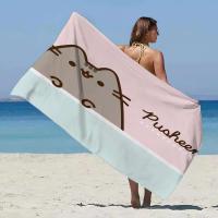 Pusheenes-toallas de gimnasio de secado rápido para Fiess, con diseños, paño de microfibra absorbente para Sauna, toalla de playa grande de algodón para hombre y hogar - details 1