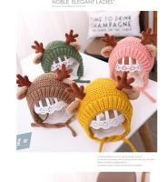 Gorro de Bebé de Ciervo Elk con Cuernos Cálido Gorro de Peluche para Invierno Otoño - details 5