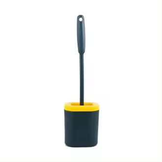 Juego de Estantes para Cepillos de Baño y Inodoro Mango Largo, Silicona Suave, Diseño Sustentable, Caja de Exhibición - 1