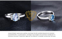 -anillo de compromiso de Plata de Ley 925 con Topacio azul cielo, joyería fina ovalada con gemas, regalo de aniversario - details 2