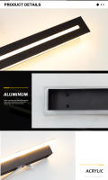 Luces de Pared LED Modernas para Exteriores PARKSON Impermeables IP65 para Decoración de Balcón de Villa Iluminación Exterior 80cm 100cm 120cm - details 11