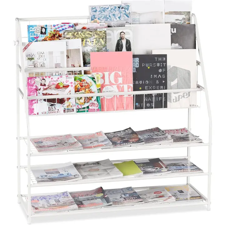 Estantería de Metal, 81 x 67 x 37 cm Revistas y Periódicos Diseño Elegante Acero 96x97x37 cm - 1
