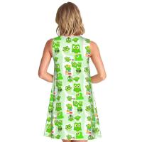 Vestido Duo de búho sin mangas informal para mujer, divertido pájaro verde, viajes personalizados, D-Duogos - details 41