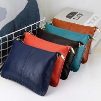 Bolso cruzado de cuero auténtico para mujer Cierre de cremallera, correa ajustable, estilo azul marino Accesorio casual perfecto para uso diario - details 4