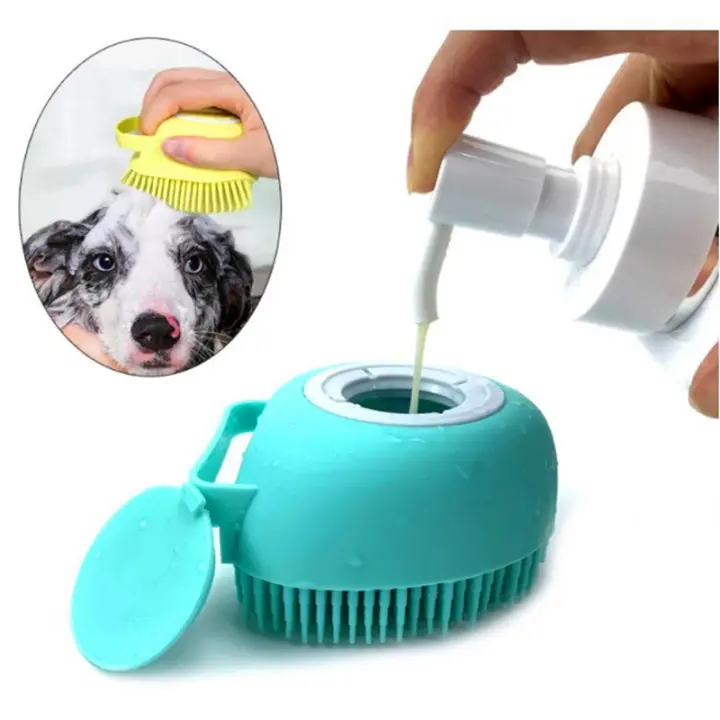 Cepillo de Aseo para Mascotas Perro y Gato con Silicona Fregona de Baño y Masaje para Limpieza de Patas Herramienta de Limpieza con Jabón y Champú - 1