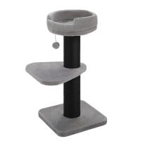 PAWZ Road Poste rascador para gatos grandes, torre de árbol para gatos moderna con poste rascador grueso, perchero superior, cama para gatitos, rascadora para gatos, muebles para gatos, juguetes para gatos - details 24