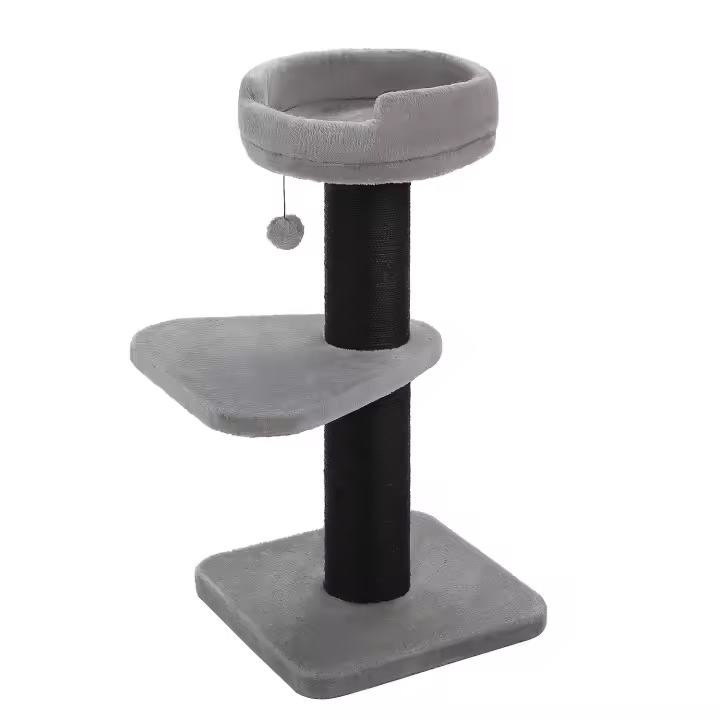 PAWZ Road Poste rascador para gatos grandes, torre de árbol para gatos moderna con poste rascador grueso, perchero superior, cama para gatitos, rascadora para gatos, muebles para gatos, juguetes para gatos - 1