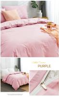 Funda de Edredón de Algodón 100% Sólida con Cierre de Cremallera para Cama King Size Sin Funda de Almohada - details 7