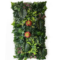 HUATIAN Pantalla de Pared de Hierba Artificial 50cmX100cm Decoración de Habitación Tropical - details 7