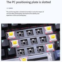 Aula-Teclado mecánico inalámbrico F87, 87 teclas, Hotswap, RGB, PBT, para juegos - details 5