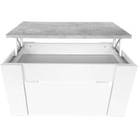 Mesa de Centro Elevable Estilo Blanco con Tapa 90 cm de Ancho x 50 cm de Fondo x 46, 57 cm de Altura Madera - details 11
