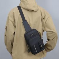 Bolso de pecho sencillo con múltiples bolsillos para hombre, bolso de hombro de tela, bolso deportivo para mensajes, bolso cruzado multifunción con cremallera para correr - details 5