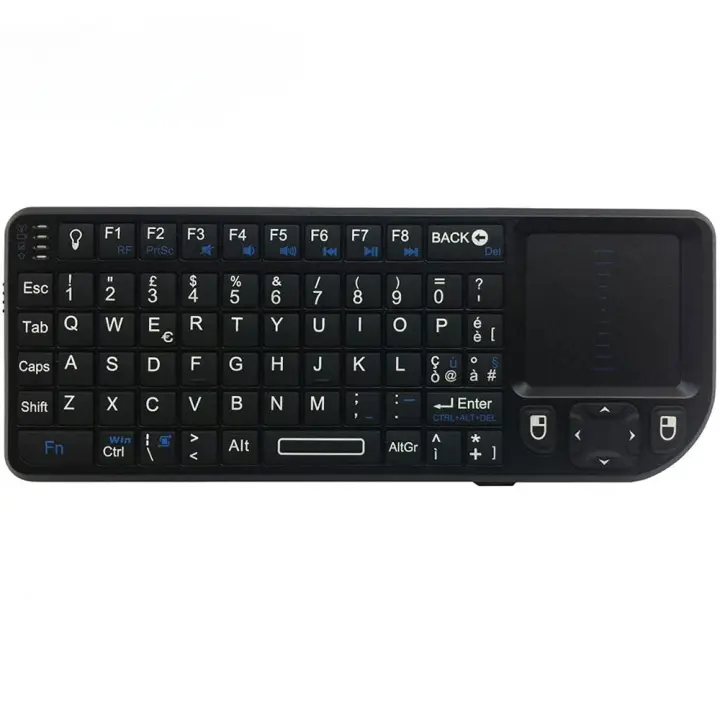 Miniteclado inalámbrico de 2,4 GHz, teclados en Inglés/ES/FR para Android con panel táctil TV Box/PC/ordenador portátil - 1