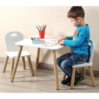 2 aceras, blanco, Ma e: mesa 55 x 55 x 45 cm, silla 27,5 x 27,5 x 50,5 cm - details 1