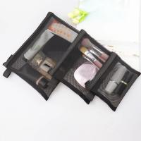 Neceser de viaje para mujer, bolsa de aseo de malla negra transparente, organizador de maquillaje, bolsa de lavado, pequeña y grande - details 43
