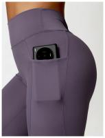 Mallas de Yoga con espalda en V para mujer, Leggings de cintura alta, levantamiento de cadera, melocotón miel, deportes - details 11