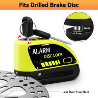 Cerradura de Alarma para Motocicleta Anchtek Resistente al Agua para Bicicleta con Alarma de 110db Accesorios de Candada de Freno de Disco de Moto - details 5