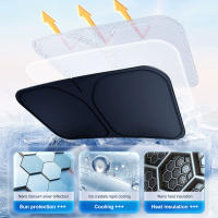 Sombra de Sol para Parabrisas de Coche Nano Coating de 4 Capas Protección UV Plegable para Camión SUV Automóvil Visera de Vidrio Película de Protección Solar - details 14