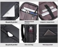 Mochila multifuncional para ordenador, bolsa de viaje de gran capacidad, impermeable, Simple, con carga USB, 2024 - details 13