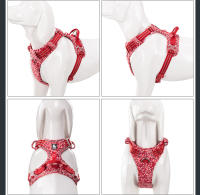 Truelove-Arnés floral sin tirones para mascotas, cinturón de tela de algodón suave transpirable y reflectante, compatible con gatos y perros pequeños o medianos, accesorio de caminar y correr, referencia TLH5655 - details 14