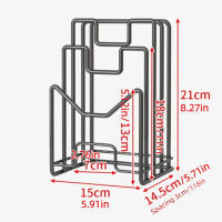 Soporte para tabla de cortar multicapa, soporte de Metal para arte del hierro, estante para tapa de olla, estante Vertical para ahorrar espacio, organizador de tabla de cortar, gabinete - details 0