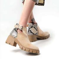 Cantidad mínima de pedido baja, nuevos zapatos informales de moda para senderismo al aire libre, botas planas con suela de goma gruesa y hebilla en el tobillo, para mujer - details 0