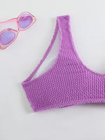 Bikini de cintura alta para mujer, traje de baño deportivo unicolor, traje de baño Sexy a rayas, ropa de baño para mujer, ropa de playa 2025 - details 47