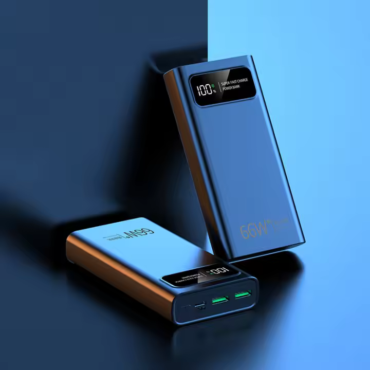 Powerbank (batería externa) 50000mAh 66W carga rápida ultrafino/portátil/exterior/indicador de batería LED tipo C * 1 + USB * 2 - 1