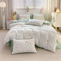 Conjunto de Cama Floral Retro Coreano Sábanas de Algodón Lavado 100%, Funda de Edredón Suave, Funda de Almohada - details 18
