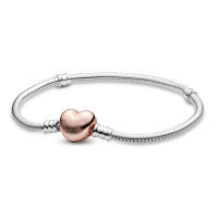 Pandora Chapado en Cobre Blanco Gruzo Plata Gold Rose Huesode Serpiente pulsera AMOR Amor pulsera - details 6