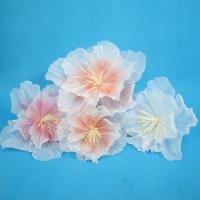 Flores artificiales de melocotón de 30/40/50cm, accesorios de tiro de gasa gigante, flores falsas, pétalos esponjosos 3D, paisajismo de boda - details 2