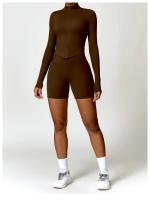 Pantalones cortos de Yoga sin costuras para mujer, mallas deportivas de LICRA de cintura alta, suaves, para gimnasio y entrenamiento - details 18