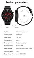 HK85-reloj inteligente para hombre y mujer, accesorio de pulsera resistente al agua IP67 con control del ritmo cardíaco, Pantalla AMOLED 1,43, seguimiento de actividad deportiva - details 27