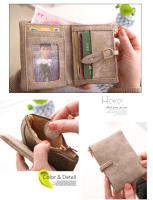 Nueva cartera corta para mujer, ultrafina, moda coreana, versátil, estilo fresco europeo y americano, monedero de cuero suave mate con cremallera - details 6